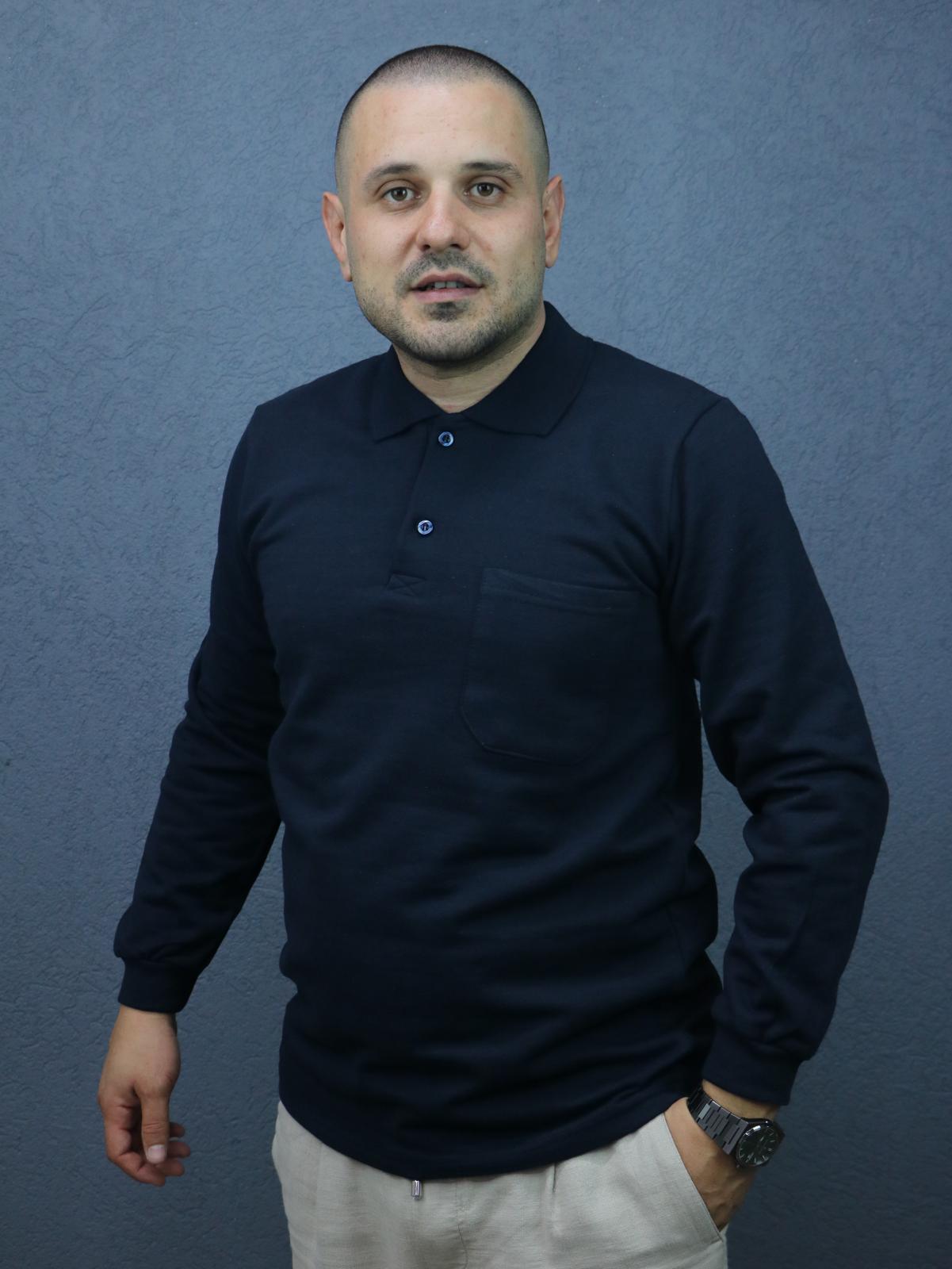 2 İplik Polo Yaka Sweat Uni Lacivert