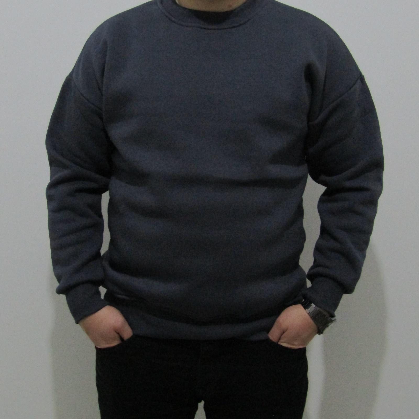 Antrasit 3 İplik Şardonlu Unisex Sweatshirt