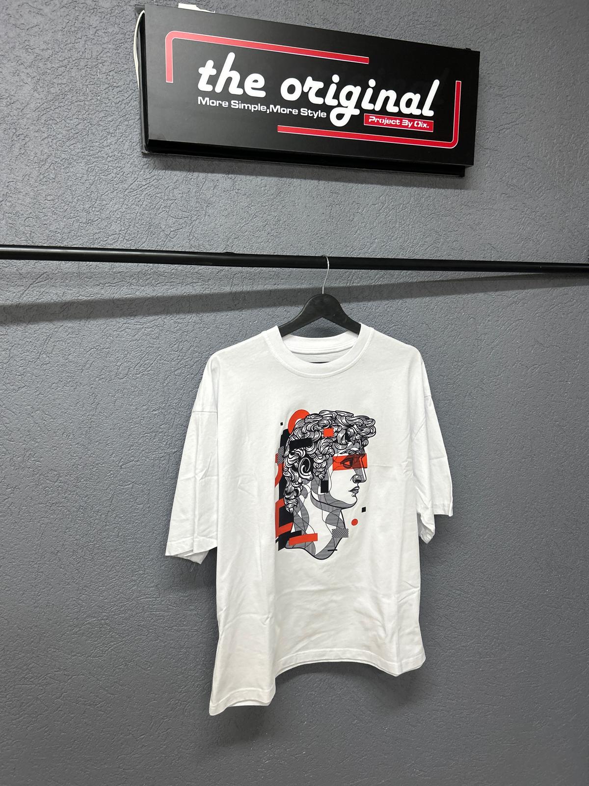 DTF Baskılı Geometrik David Tasarımlı Oversize - Resim 2